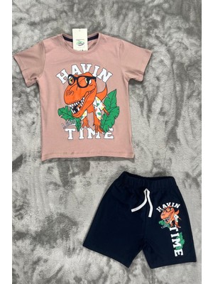 New Kids Baskılı Şortlu Erkek Çocuk Takım