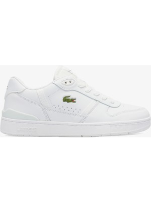 Lacoste T-Clip Set Erkek Beyaz Sneaker 748SMA0031T 21G Deri Tabanlı Şık Tasarım