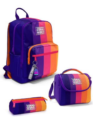 Coral High Renkli Çizgili 3’lü Okul Çanta Seti SET0123674