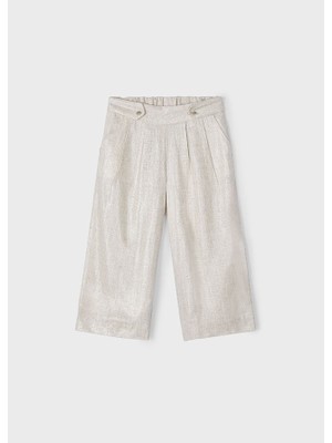 Mayoral 3551 Kız Çocuk Krem Keten Pantolon