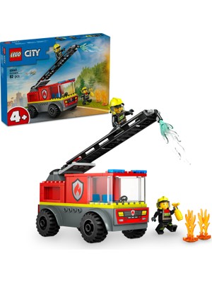 LEGO® City Merdivenli İtfaiye Kamyonu 60463 - 4 Yaş & Üzeri Çocuklar için Yaratıcı Oyuncak Yapım Seti (82 Parça)