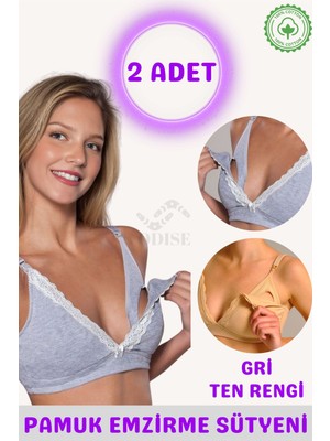 Organik Pamuklu Emzirme Sütyeni 2 Adet - Organic Cotton Nursing Bra 2 Pack