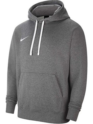 Nike M Nk Flc PARK20 Po Hoodie Erkek Futbol Sweatshirt Düz Desenli Gri Sezonluk Ürün