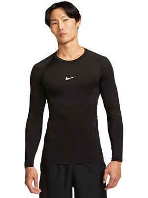 Nike M Np Df Tight Top Ls Erkek Antrenman Uzun Kollu Tişört FB7919-010 Siyah
