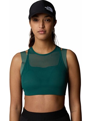 The North Face W Refina Double-Layer Bra Kadın Sporcu Sütyeni NF0A891K6GI1 Yeşil