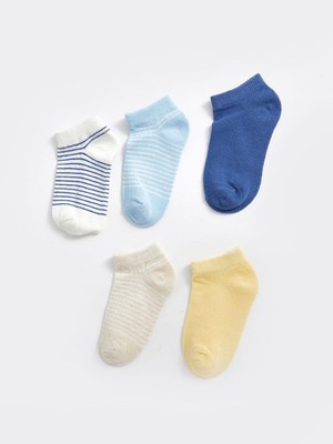 Çizgili Erkek Bebek Patik Çorap 5'li