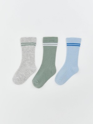 Çizgili Erkek Bebek Soket Çorap 3'lü