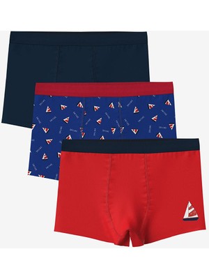 LC Waikiki LCW Kids Baskılı Erkek Çocuk Boxer 3'lü Pamuklu ve Esnek Kumaşla Konforlu Tasarım