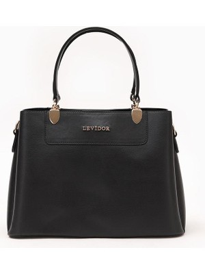 Lêvi D'or Siyah Üç Bölmeli El Çantası