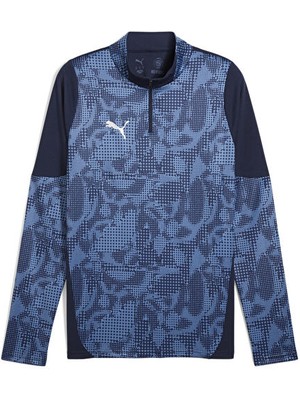 Puma Teamcup Training 1/4 Zip Top Erkek Futbol Uzun Kollu Antrenman Üstü 65916406 Lacivert
