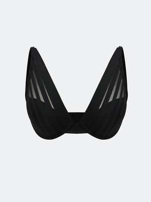 Balenli Dolgusuz Dantelli Tişört Sütyen