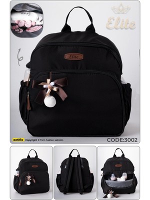 Melodi Siyah Anne Bebek Bakım Çantası