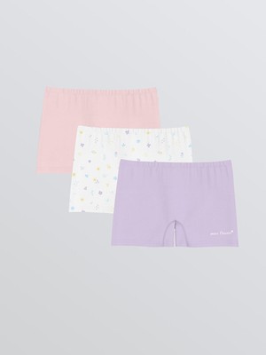 Baskılı Kız Çocuk Boxer 3'lü