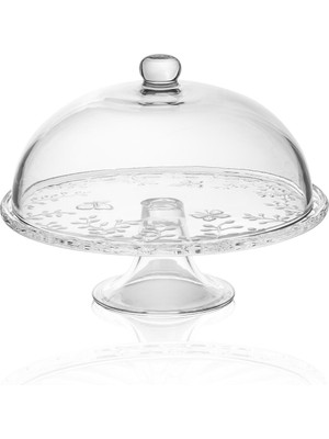 The Mia Ayaklı Pasta Kek Fanusu 30X24 cm CAM0497