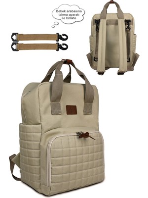 Feather Ekstra Hafif Anne Bebek Çantası Bej