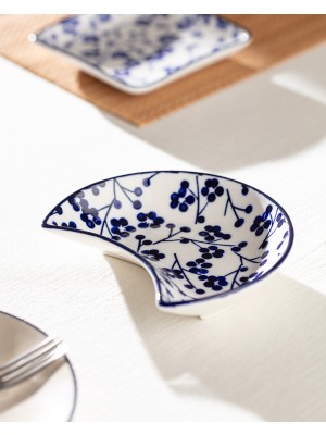 Rêve Bleu Ange New Bone China Servis Tabağı - 15 cm - Mavi/beyaz