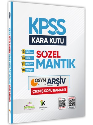 İnformal Yayınları KPSS Sözel Mantığın Kara Kutusu Konu Özetli Dijital Çözümlü Sor Bankası Üniversite Hazırlık