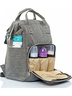 26-Anne Bebek Bakım Sırt Çantası Gri (Yeni)