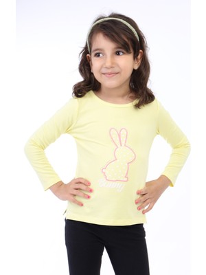 Toontoy Kız Çocuk Baskılı Tişört