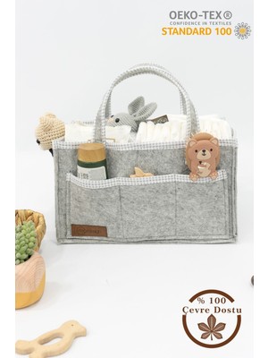 Çok Amaçlı Kalın Keçe Anne Bebek Bakım Çantası, Dolap Içi Organizer, Scotch Serisi