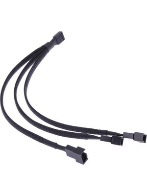 Lunatic 0343 4 Pin Fan Çoklayıcı Y Pwm 3 Pimli Dc Fan Uyumlu 10 cm Çoklayıcı Splitter Kablosu