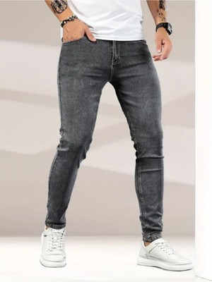 Erkek Slim Fit Denim Kot Pantolon Jean