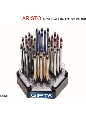 Nusrat Bilişim Gıpta Aristo Versatil Kalem 0.7 Mm 6 Renk 36 Lı (1 Paket 36 Adet)