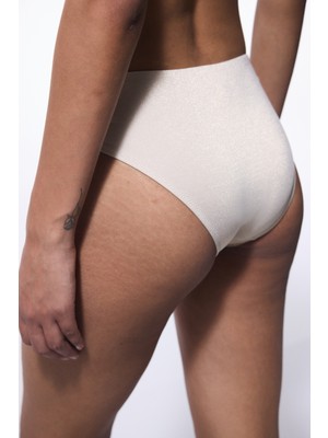 Ekru Jessi Side Tokalı Bikini Altı