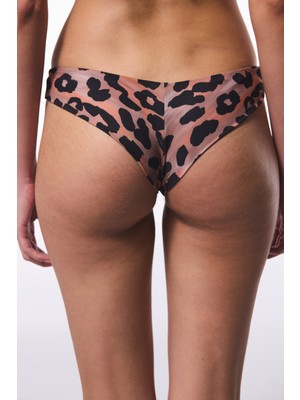 Clove Minimal Kesim Leopar Desenli Süper Brazılıan Bikini Altı