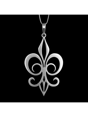 TabiTela 925 Ayar gümüş kolye fleur-de-lis   SM4266