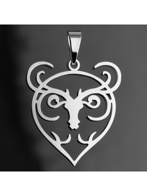 TabiTela 925 Ayar gümüş kolye aslan SM3331