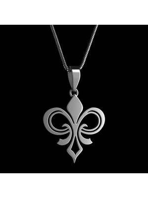 TabiTela 925 Ayar gümüş kolye fleur-de-lis   SM4262