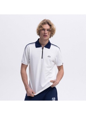 Ellesse EM169-1-OF Polo Yaka Erkek T-Shirt - Kırık Beyaz