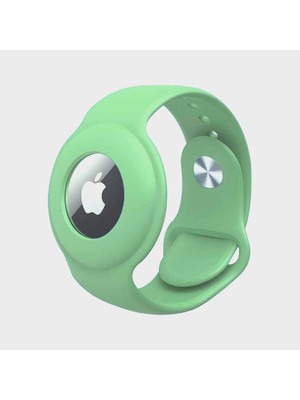 Kılıfist Apple Airtag Silikon Kordon Bileklik Yeşil