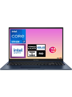 Asus Vivobook 15 I7-1355U 24GB 512GB SSD 15.6" Fhd Windows 11 Pro Taşınabilir Bilgisayar X1504VA-NJ413 012
