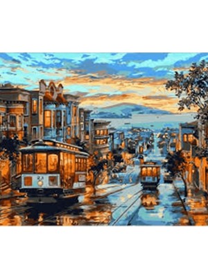 Marsilyan- Kanvas Tramvay Sayılarla Boyama Seti Rulo