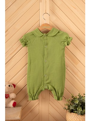 Bebek, Çocuk, Fırfırlı, Tulum, Müslin Kumaş, % 100 Pamuk, Organik Kumaş