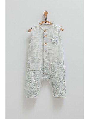 Little Boy Müslin Kumaş Bebek Tulum