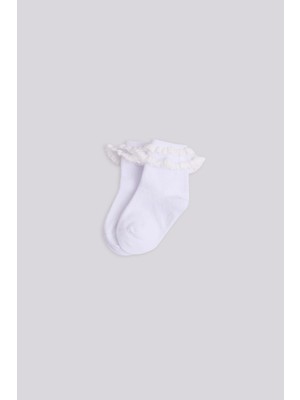 Bg Store Kız Bebek Ekru Çorap
