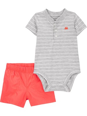 Erkek Bebek Body Pantolon Set 2'li Paket