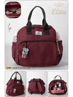 Luna Bordo Anne Bebek Bakım Sırt Çantası