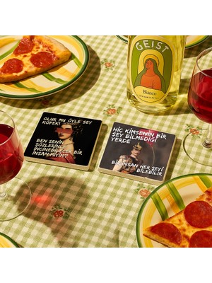 Replik ve Sanat Eseri Doğal Taş Bardak Altlığı, Dekoratif Altlık, Prens Gibi Dizi