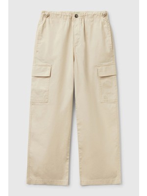 United Colors Of Benetton Streç Pamuklu Regular Fit Paraşüt Pantolon Erkek Çocuk Pantolon 4L2VCF04I