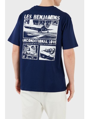 Les Benjamins Baskılı Relaxed Fit Pamuklu Bisiklet Yaka T Shirt Erkek T Shirt LB25SSUNLMUTS