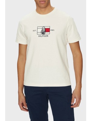 Tommy Hilfiger  Pamuk Regular Fit Bisiklet Yaka Logolu T Shirt Erkek T Shirt MW0MW38628 Z00