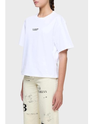 Les Benjamins Ön ve Arka Baskılı  Pamuk Regular Fit T Shirt Bayan T Shirt LB25SSUNLFUTS