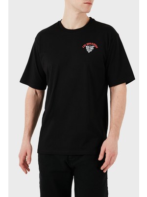 Les Benjamins Baskılı Relaxed Fit Pamuklu Bisiklet Yaka T Shirt Erkek T Shirt LB25SSUNLMUTS