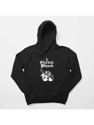 Electric Wizard Legalise Drugs And Murder Skeleton Girl Siyah Kapşonlu Sweatshirt Hoodie
