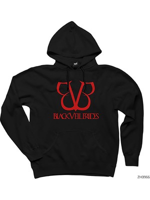 Black Veil Brides Band Logo Siyah Kapşonlu Sweatshirt Hoodie