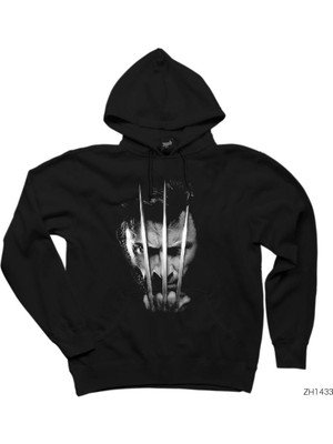 Wolverine Siyah Kapşonlu Sweatshirt Hoodie